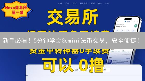 新手必看！5分钟学会Gemini法币交易，安全便捷！