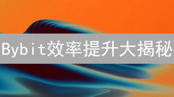 Bybit效率提升大揭秘：如何打造丝滑交易体验？